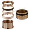 Quiges Multi Stackable Ring/Combination Ring Stainless Steel with Base Ring