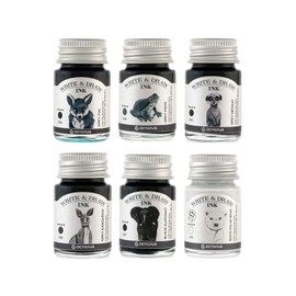 Octopus Write and Draw Ink Set Basic Grey, Waterproof Ink for Writing and Drawing, Calligraphy Ink, Drawing Ink for Fountain Pen, 6 x 10 ml