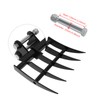 Mini Excavator Attachment Rake，Small Diggers Metal Backhoe Rake，3.54" Span, 0.98"