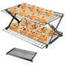 Velorique Collapsible Cooling Rack, Adjustable Stainless Steel Drying Rack (FOLD-2-TIER)