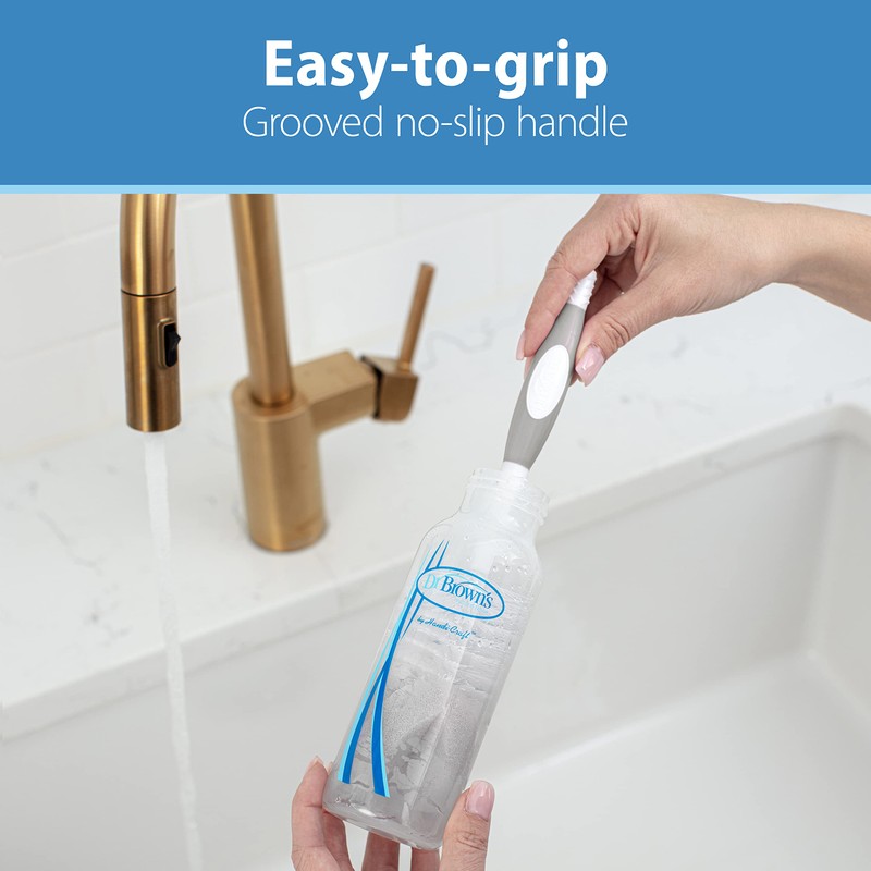 Dr. Brown's Reusable Sponge Baby Bottle Cleaning Brush with Suction