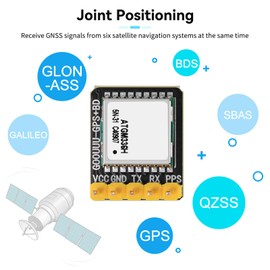 YELUFT 1 Pack Pre-Soldered ATGM336H GPS Module GPS & BDS Dual Mode Satellite Positioning Navigator with Antenna Replacement NEO-M8N for Meshtastic GPS Arduino