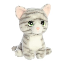 Aurora® Expressive Petites™ Misty Grey Tabby™ Stuffed Animal - Emotional Connection - Loving Companions - 7 Inches