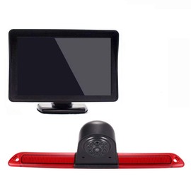 Waterproof Parking Camera Brake Light Reversing Camera Integrated in 3rd Brake Light Camera with 4.3 Inch LCD Monitor for Van Roof Camera Mercedes Sprinter W906/Crafter Caravelle