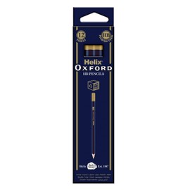 Helix Oxford Hb Grade Graphite Pencils (Pack of 12) with Plastic Free Packaging