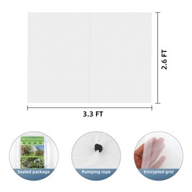 Bird Netting for Garden Protection, CANAGROW 4 Pack Garden Plant Mesh Netting Covers Bags with Drawstring, Insect Bird Barrier Bug Netting for Fruit Blueberry Bushes Vegetable Flower (3.3x2.6FT)