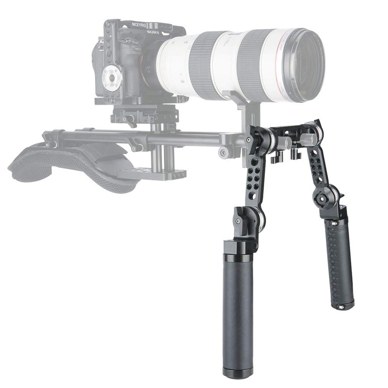 NICEYRIG Leather Rosette Handle Handgrip Kit with Rosette Extension Arm,