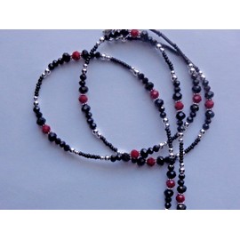 Unbranded BAT GOTHIC PUNK CRYSTALS BEADED LANYARD ID BADGE HOLDER NECKLACE LOBSTER CLASP