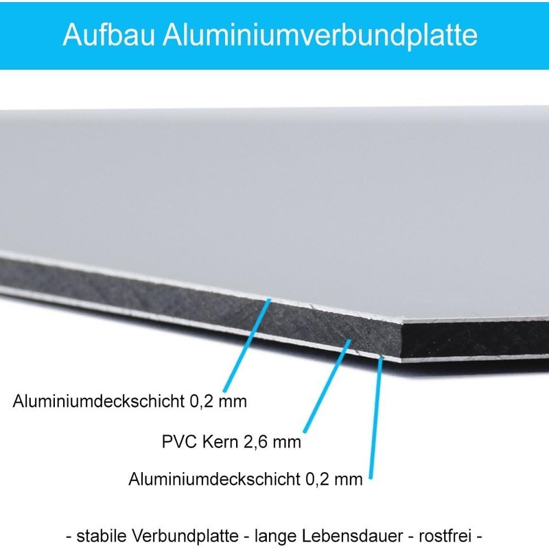 'Sign "No Smoking 300 X 200 mm, Stable Aluminium/Dibond –