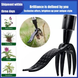 Unbranded Weeder Puller Handle Claw Garden Outdoor Root Remover Killer Stand Up Weed Tool*