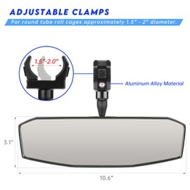 SHEJISI UTV Rear View Mirror,SXS UTV Mirrors HD,360°Adjustable Angle for 1.5" to 2.0 inch Round Roll Cage,Compatible with Polaris RZR,Honda Pioneer,Kawasaki KRX/Mule,Yamaha,Talon,Can Am X3,CFMOTO