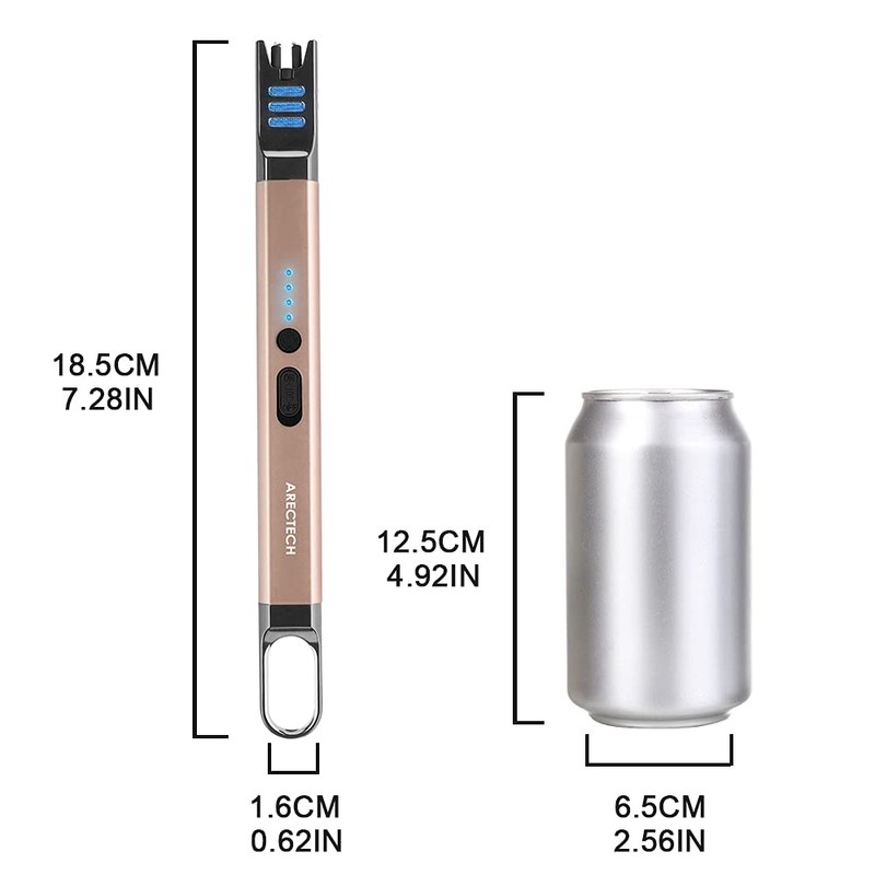 ARECTECH Electric Candle Lighter Rechargeable USB Long Gill Lighter for