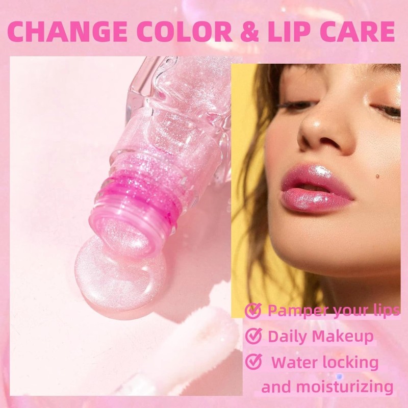 QIBEST Lip oil - Magic Color Changing Moisturizing Lip Glow