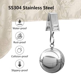 NAISI テーブルクロスウェイト 10オンス ヘビープレミアムテーブルクロスクリップ 重量追加 (4パック)