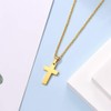 Suplight Stainless Steel Gold Cross Necklace Pendant for Men