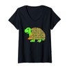 Womens Pattern Shell Tortoise at a Snail Pace V-Neck T-Shirt