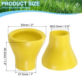 PATIKIL Golfball-Retriever Greifer, 10 Stück Golfball-Saugnapf-Greifer Gummi Puttergriff-Picker-Upper-Werkzeug für Golfer Putter-Schwung-Griffzubehör, Gelb