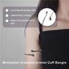 FIRSAUKI Minimalist Coil Arm Cuff Bangle for women Adjustable Arm