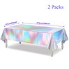 Greatril Iridescent Party Table Cloths Disposable Tablecloth for Mermaid/Under Sea/Ocean