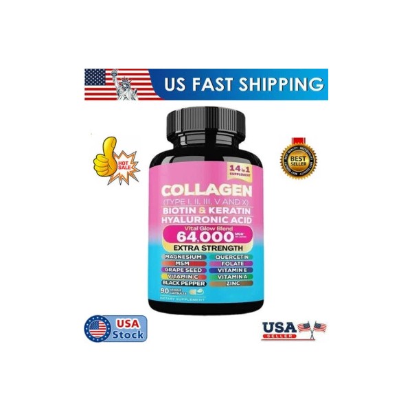 As Show COLLAGEN(TYPE I. II. III, V AND X) BIOTIN