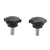 RoadPro RPKN-6P Black Plastic 6mm Radio Bracket Knobs (2) Mounting