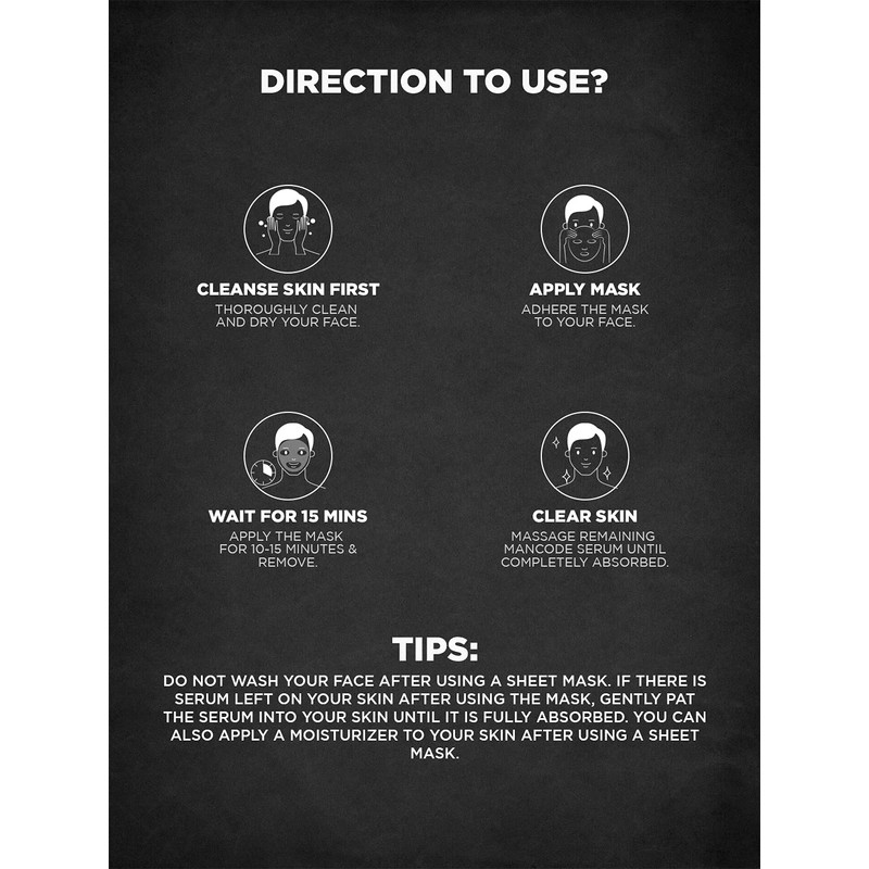 MAN CODE De-Tan Facial Sheet Mask, 25 Ml