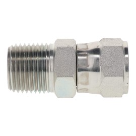 TITAN FITTINGS | 6505-04-04-PK05 | 1/4" NPTF Male x 1/4" JIC (7/16"-20 thread) Female Swivel | Hydraulic JIC Fittings