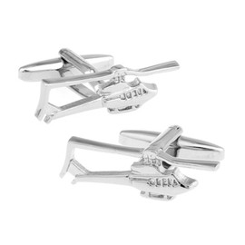 Silver Helicopter Cufflinks, Aviation-Inspired Accessories, Great Gift for Pilots and Helicopter Enthusiasts Cuff Links
