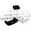 FindingKing 12 Black Pendant Boxes with Snap Lids 3 1/2"