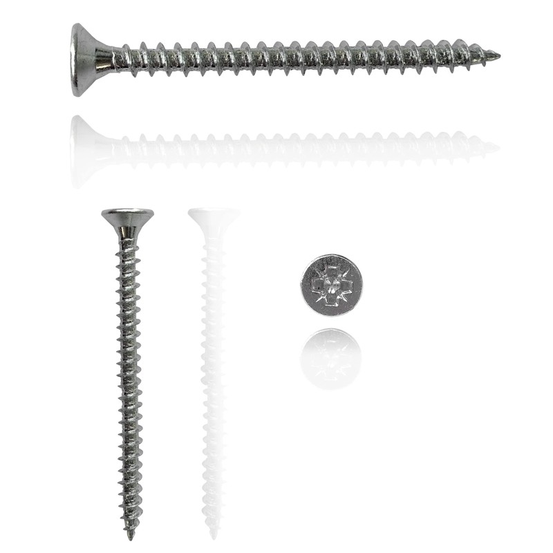 Box of 250pcs Wood Screws Zinc Plated M4 Long 2.5