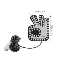 Alipis Vehicle Gesture Signal Light Hand Gesture Car Light Led Pink Car Accessory