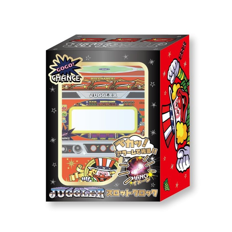 Juggler Slot Clock Table Clock Calendar Alarm Time Signal Red