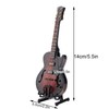 5.5in Classic Miniature Guitar Replica with Stand and Case Instrument