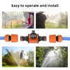 Amazleer 2 Pcs Garden Hose Connectors, Double-Tap Nozzle Valve for