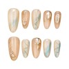 farfarflame Handmade Nail Tip, Short, Medium, Popular, Japanese Style, Oval