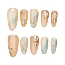 farfarflame Handmade Nail Tip, Short, Medium, Popular, Japanese Style, Oval 3D Diamond, Glossy, Stylish, Cute Design, Flower Viewing, Fireworks Displays, Graduation, Kindergarten Entrance