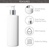 500ml Dispenser Pump Bottle White PET Plastic Bottle Silver/White Lotion