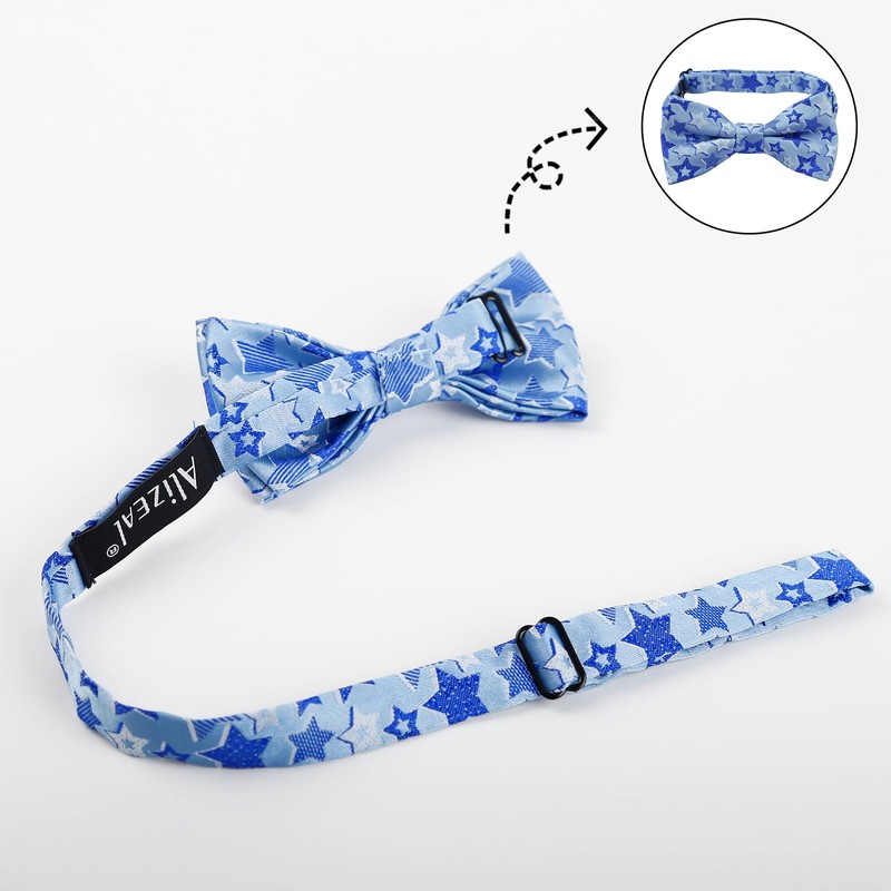 Alizeal Boys Printed Fun Novelty Pre-tied Kids Bow Tie, Light