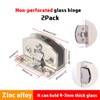 2 Pcs Glass Doors Hinge Cupboard Showcase Wine Cabinet Clamp