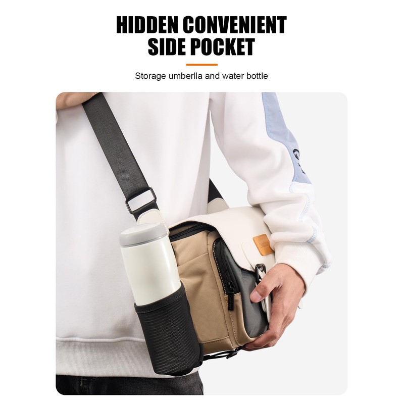 Cwatcun Camera Shoulder Bag Compact Camera Case, Small Waterproof Camera