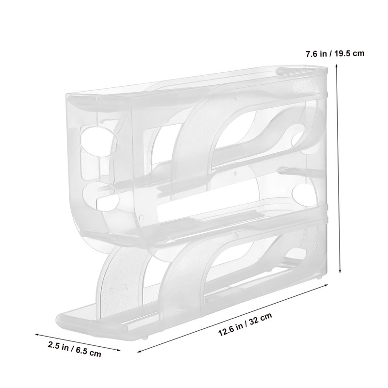LABRIMP Egg Holder for Fridge Transparent Storage Organizer with Automatic