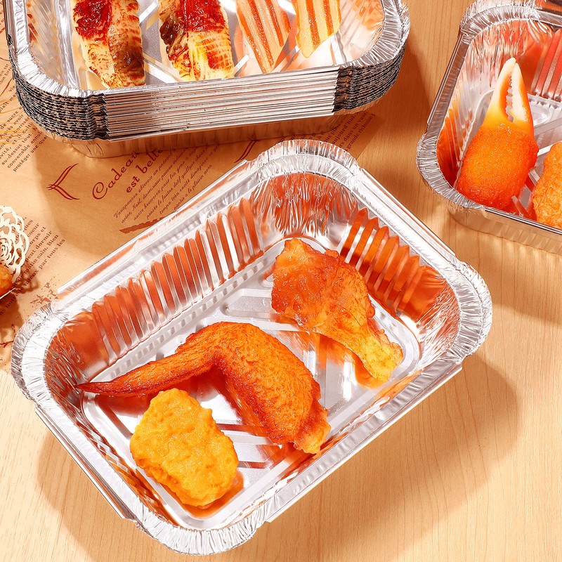 iplusmile Aluminum BBQ Plates for BBQ 700ml Disposable Plates BBQ