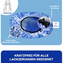 Surfela Premium Waschbürstenbezug, Weicher und Sanfter, Kratzfreier Bürstenüberzug mit hoher Wasseraufnahme, Autowaschbürste Überzug mit Wasserdichter Aufbewahrungstasche Geeignet für Alle Bürsten