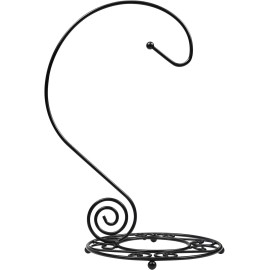 Blue Donuts Black Banana Holder Rack Sturdy Design Keeps Bananas Fresh Modern Kitchen Decor