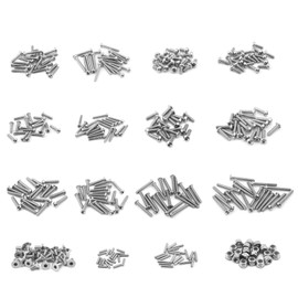 CLAHJQX 350 Pcs M1.6 M2 M2.5 Hex Socket Button Head Screws M3 Hex Socket Flat Head Screws M1.5 Pins M2.5 Hex Nuts Assortment Kit for RC Crawler Car Hardware Set