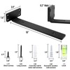 HITOMEN Heavy Duty Floating Shelf Brackets, 10-Inch (1/5'' Thick) Hidden