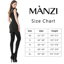 MANZI 1 Pair 70 Denier Women's Tights Stretch Run Resistant Opaque Control Top Tights(1 Suntan, M)