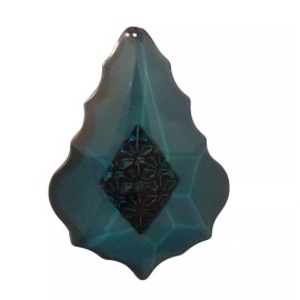 Unbranded Set of 12 Sapphire Large 2-3/8" Crystal Geode Acrylic Amulet Pendants Beads