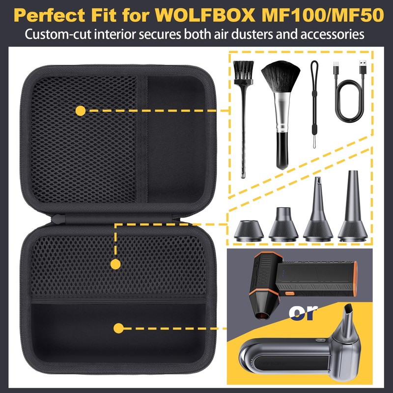 khanka Case for WOLFBOX MF100 /MF50/MF60 /MF70 Electric Air Duster,Hard