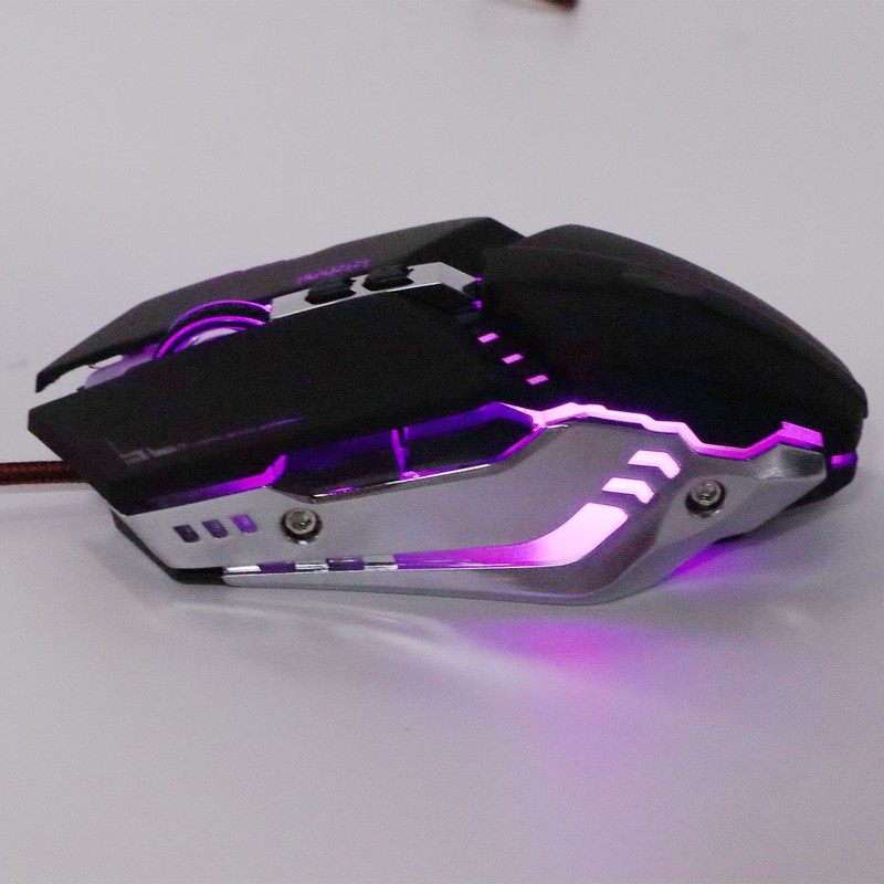 Gaming Mouse Ergonomic Design 4 DPI Adjustable Breathing RBG Backlit